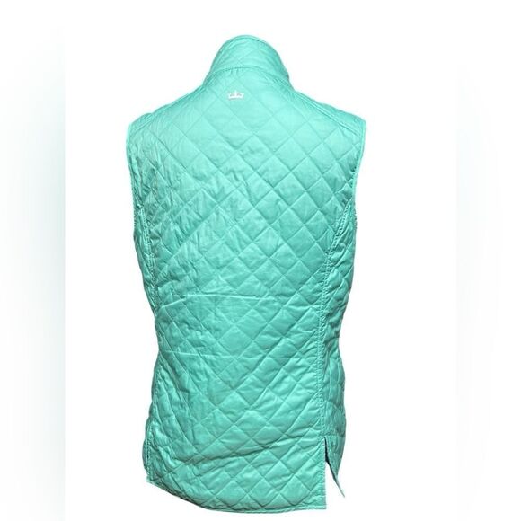 Peter Millar Vest Womens Large Reversible Green Blue Full Zip Casual Warmth - Picture 5 of 8